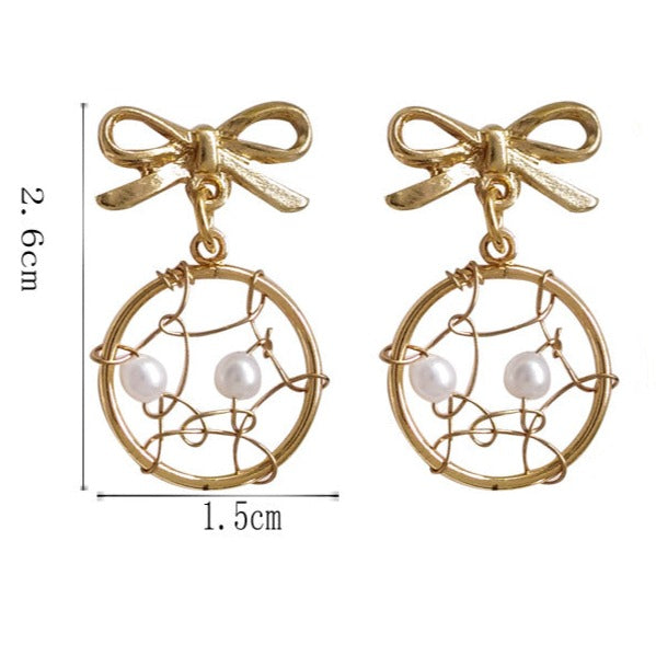 Cercei cu pandantiv dream catcher, ace de argint S925