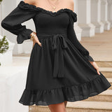 Rochie Etara neagra cu decolteu patrat
