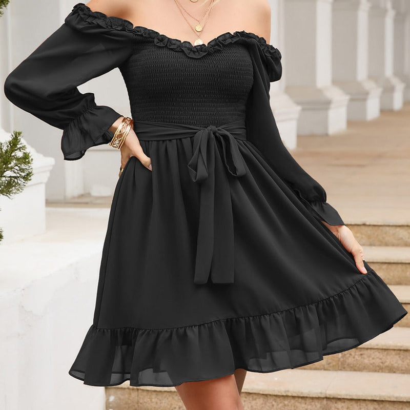 Rochie Etara neagra cu decolteu patrat