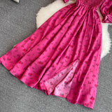 Rochie Onda roz fucsia cu imprimeu floral