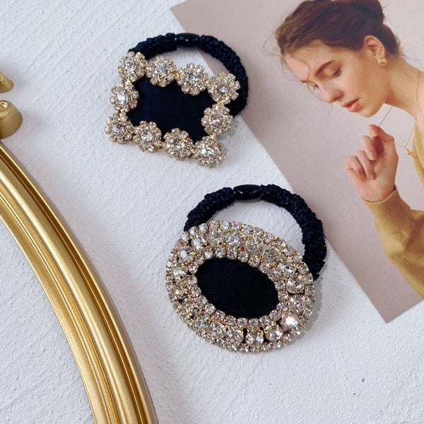 Elastic de par cu pandantiv si pietre strass