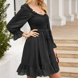 Rochie Etara neagra cu decolteu patrat