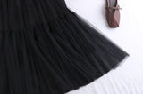 Fusta Zontya neagra din tulle cu banda elastica