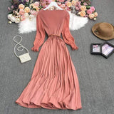 Rochie Orsa roz - cu pliuri - curea inclusa
