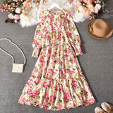 Rochie Serafima alba cu imprimeu floral