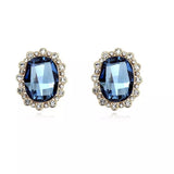 Cercei cu element de cristal si pietre strass