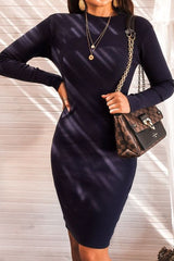 Rochie Anyka din tricot reiat mulata pe corp